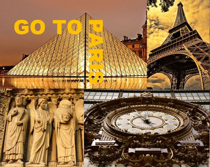 montage-photos-Paris-pyramide-Louvre-horloge-musee-Orsay-tour-Eiffel-statues-Notre-Dame